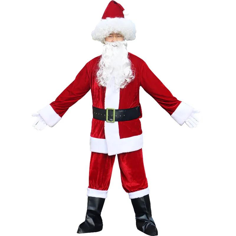  Santa Claus Costume For Adults Cosplay High Quality Thicken And Add Cotton Clothes Fancy 2021 Hot