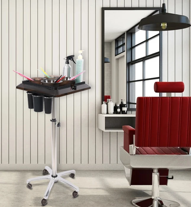 Fenghe factory T0182-1 high quality wholesale black and sliver custom  hair extension salon trolley