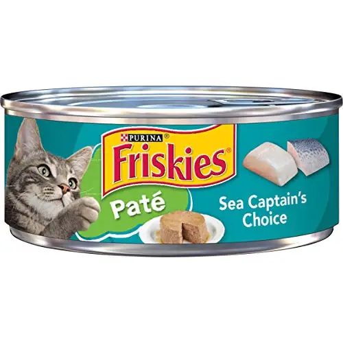Purina Friskies Pate Wet Cat Food выбор морского капитана-банки 5 унции [24 банки]