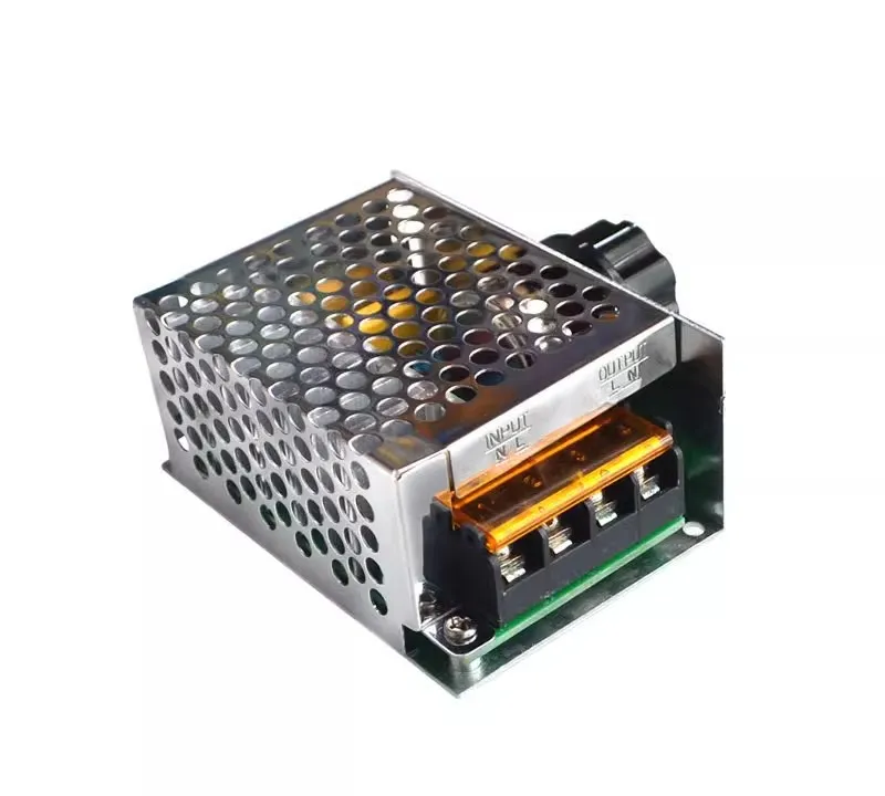 4000W high-power thyristor electronic voltage regulator with dimming, speed regulation, temperature control and fuse housing