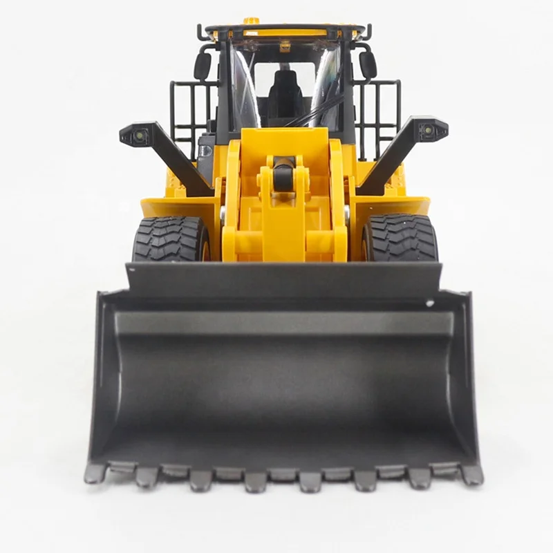 Huina 1552 1:16 11CH Electric Sound Led R/C Construction Car Model Wheel Loader Metal RC RC Diecast Radio Control Bulldozer Toys