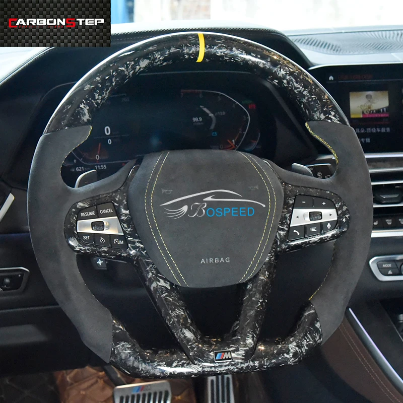 Fit For BMW M2 M3 M4 M5 F18 F10 F15 F16 F20 F22 F30 F32 F36 f40 F80 F90 m performance forged carbon fiber LED car steering wheel