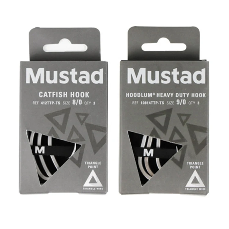 Wholesale New fishing hook high carbon steel hook MUSTAD model TS4-TS9  Black Gold Hooks