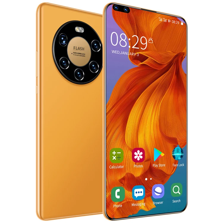 
High quality mate40PRO+ Mobile Phone 7.0 inch HD+ 1440*3088 5G 8GB+256GB 18MP+48MP 4800mah Android 10.0 5g Fingerprint face ID 