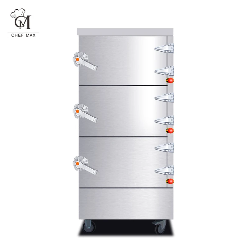 CHEFMAX stainless steel 12KW Electric/Gas Commercial Gas Steamer Industrial Food Steamer