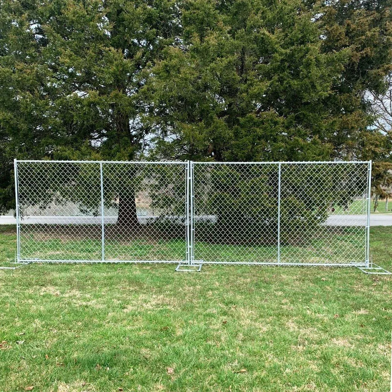 1.8m High Outdoor Game Garden Fence Galvanized Steel Mesh 14 gauge cyclone wire hm