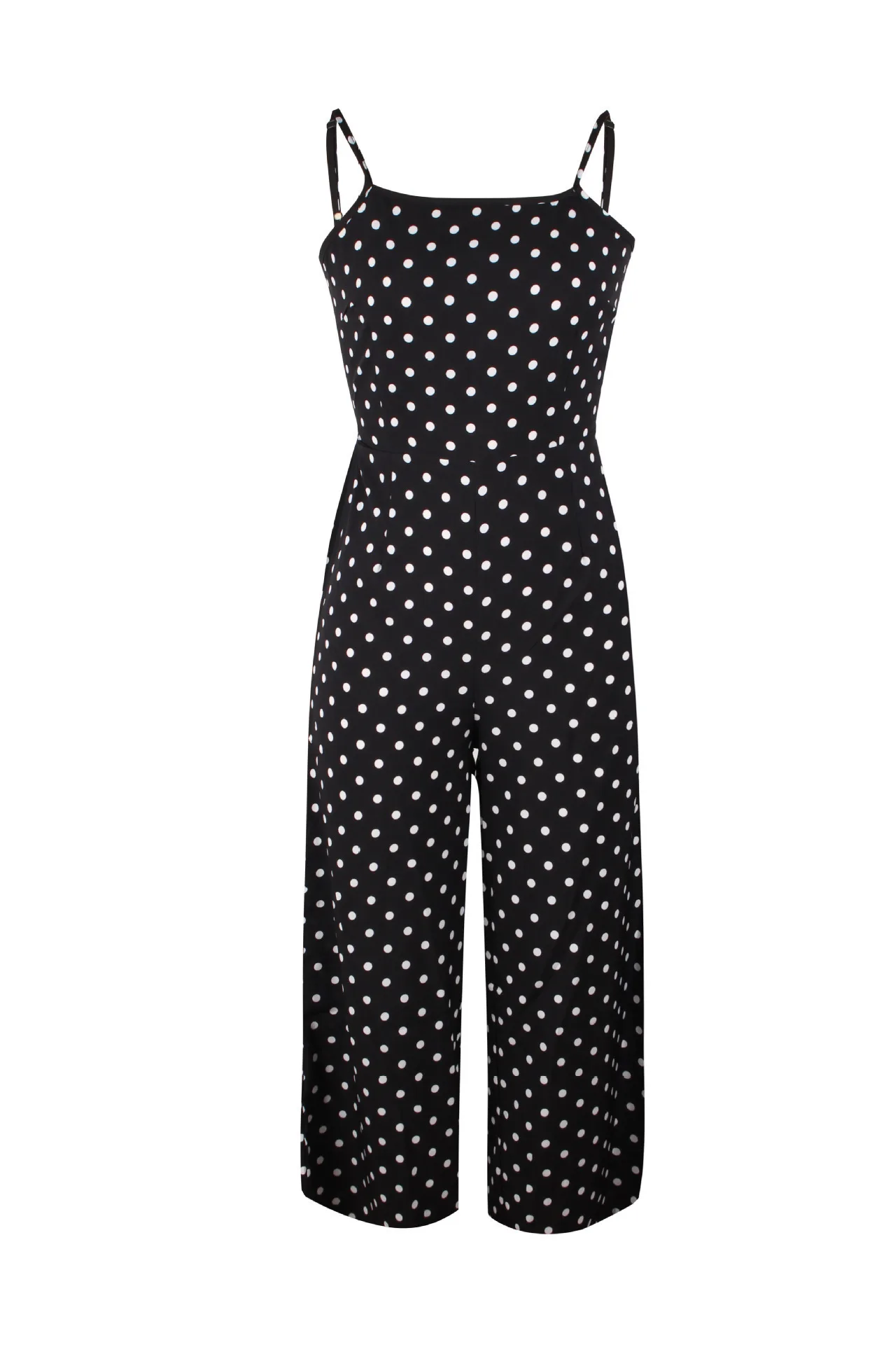Custom Sexy Dew Polka Dot Back Straight Designer Woman Ladies Rompers Jumpsuits