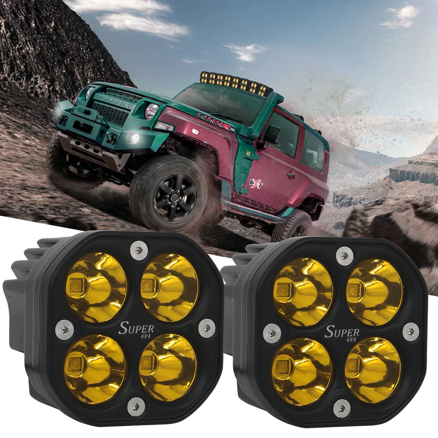 wholesale 40W 12V/35V led work light LED work lamp for Bus Off-road vehicles 4X4  Super Bright Waterproof Work light