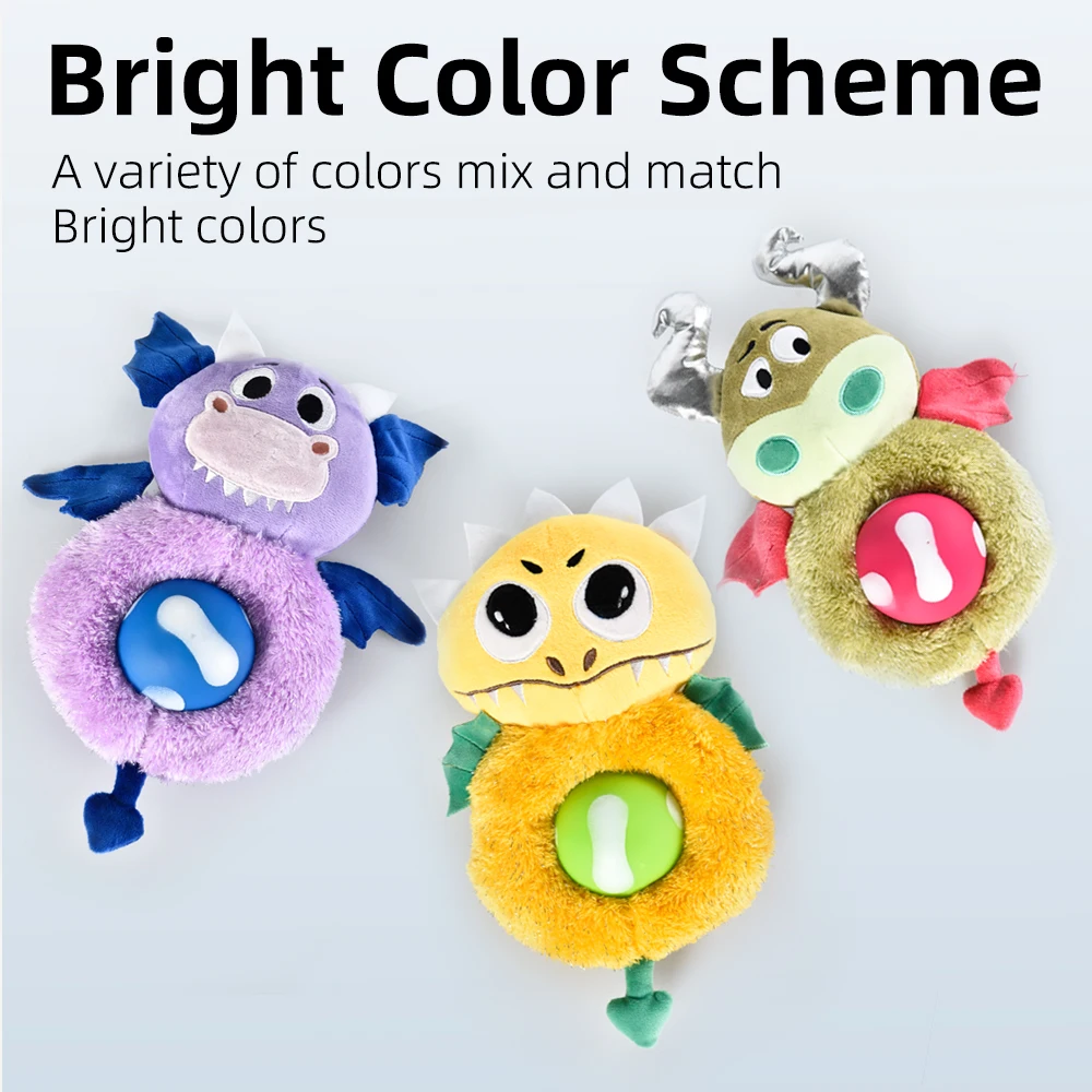 Wholesale fairy tales pet accessories squeaky plush interactive dog toy luxury dog toys with vinyl ball