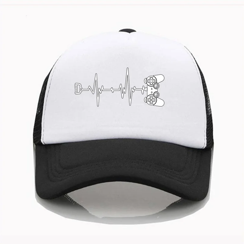 
Mens Women Kids Caps hat baseball Interesting Gamer Heartbeat PS XBox Game Electric Pulse Funny Casual Youth Boys Humor Brand Cl 