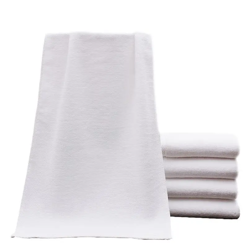 Manufacturers direct 32 cotton white bath towel jacquard logo bath center white hotel bath towel