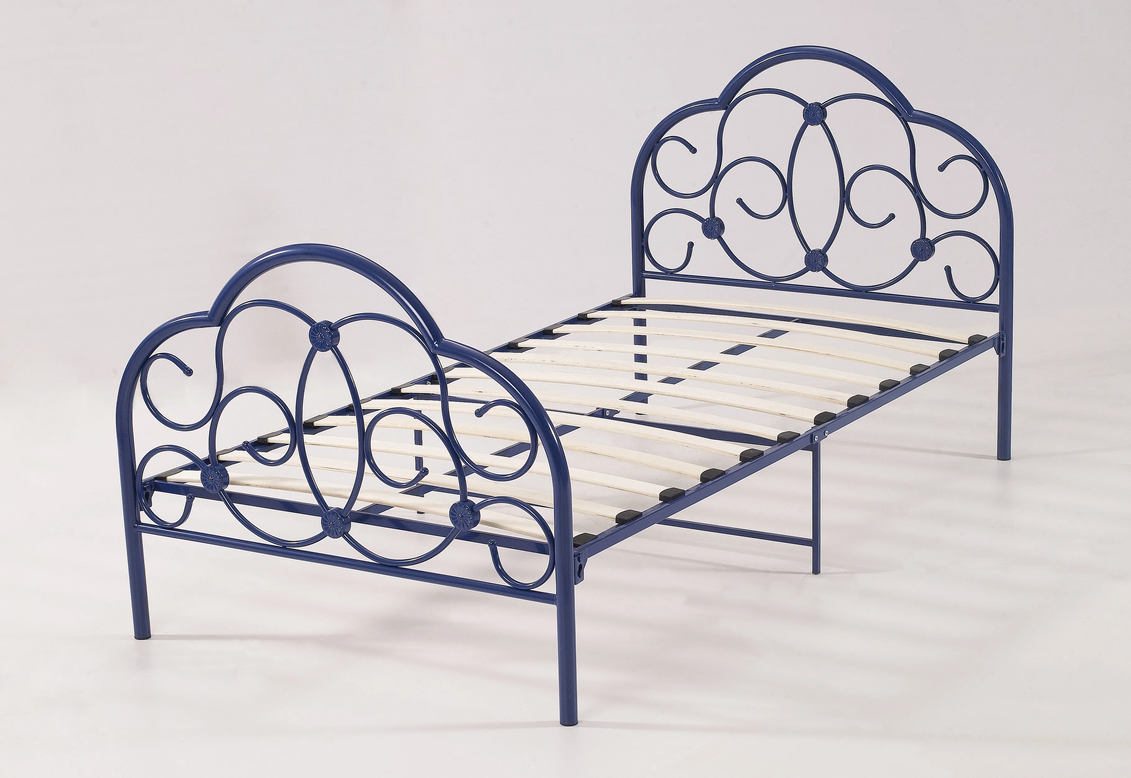Bedroom Furniture Metal Twin Size Pink  Frame Girls Bed