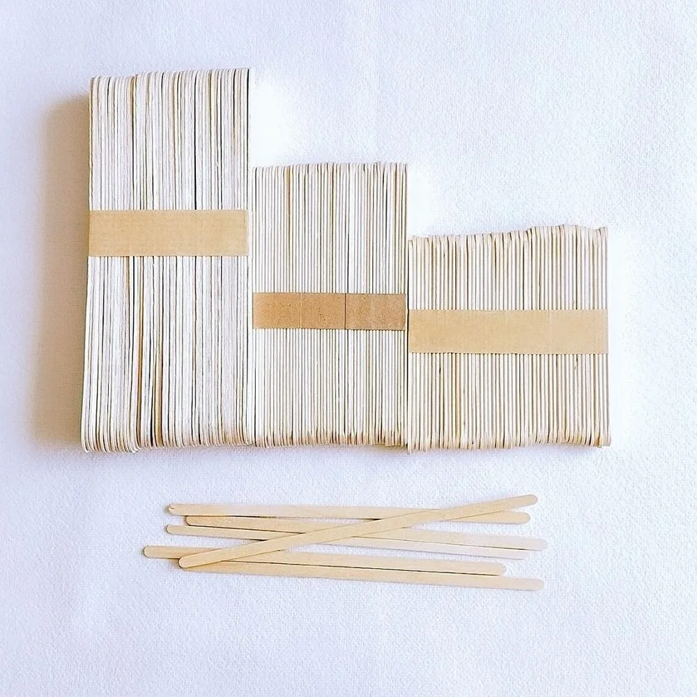 
Biodegradable and disposable wooden waxing spatula for body hair removal 100pcs/bag 