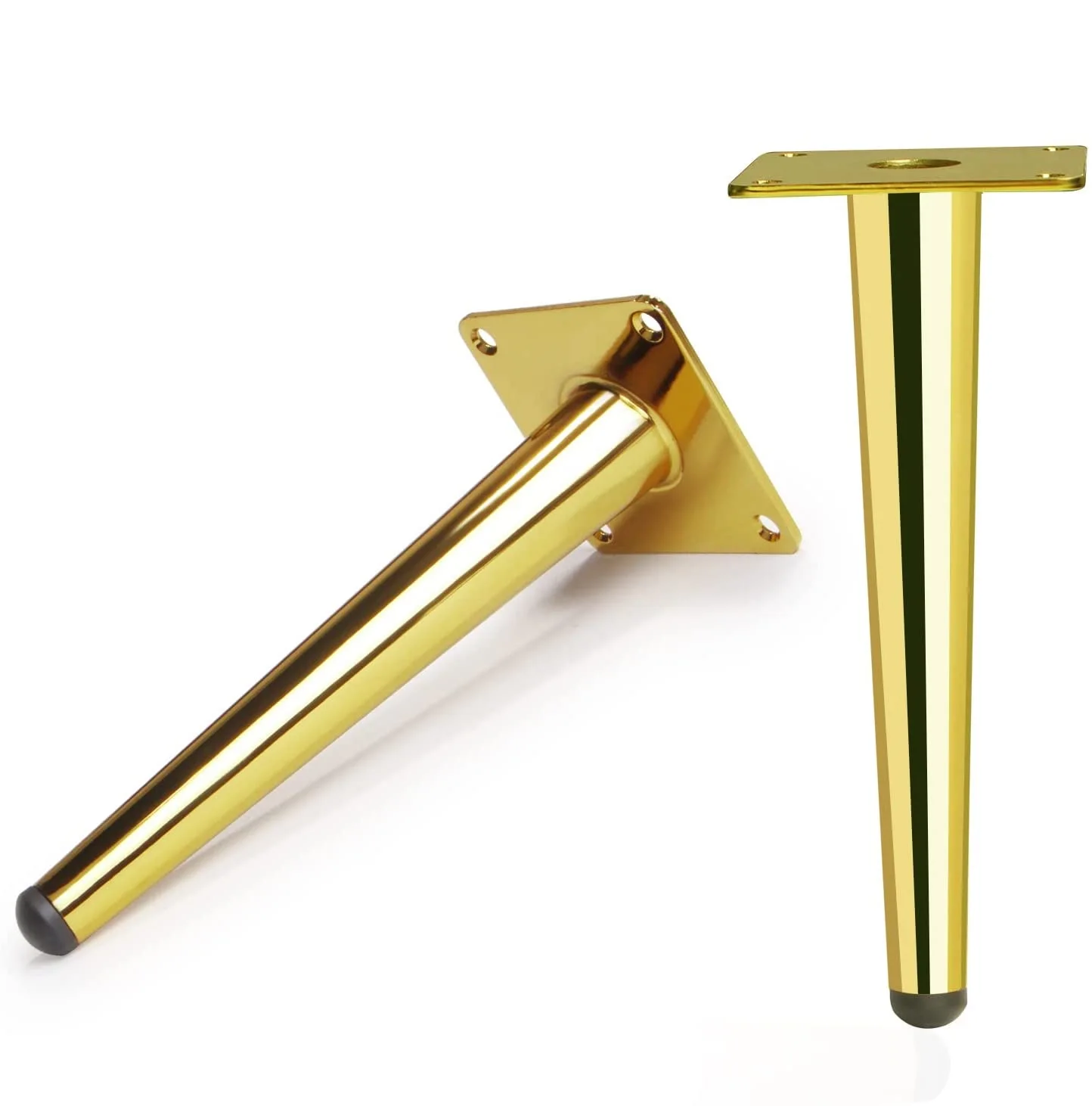 Manufacturing Factory Custom Luxury Gold Brass Iron Tapered Sofa Legs for Bed Sofa cabinet