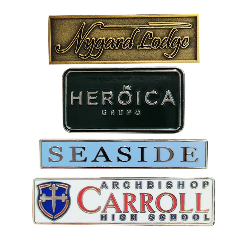 Custom Simple Design Lapel Pins Tag Logo Hard Enamel Pins Custom Soft Metal Pins