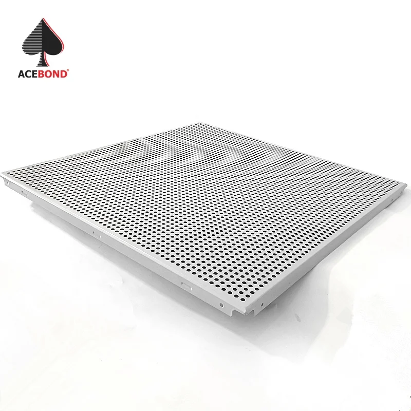 ACEBOND алюминиевая потолочная плитка Потолочная подвесная металлическая квадратная черная ткань звукостойкий текст матовая фотография
