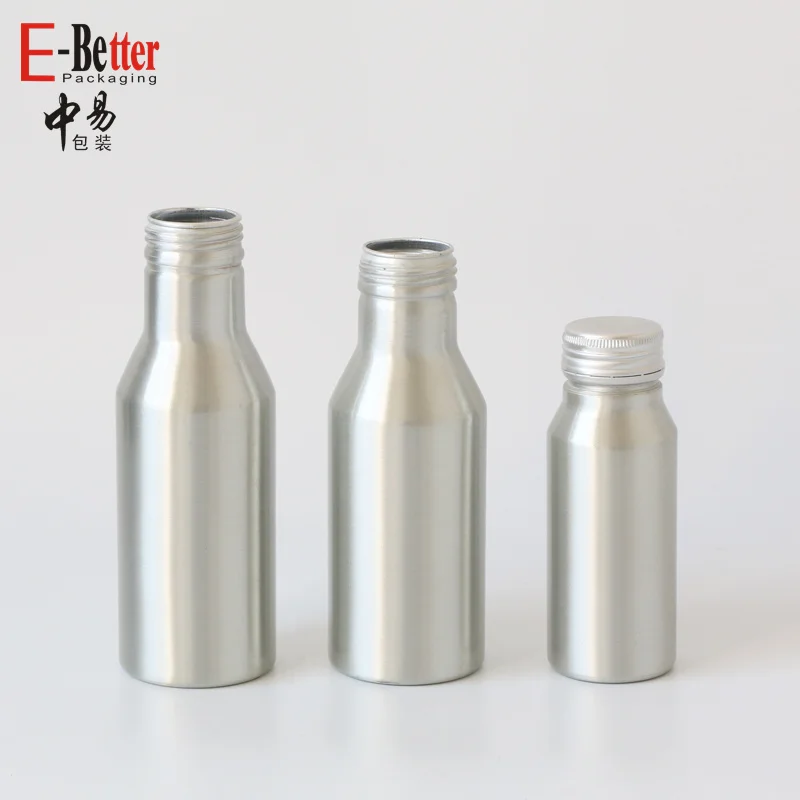 Custom 100ml 300ml 330ml screw top Alcoholic Whiskey Vodka Essence container cans beverage aluminum metal bottles
