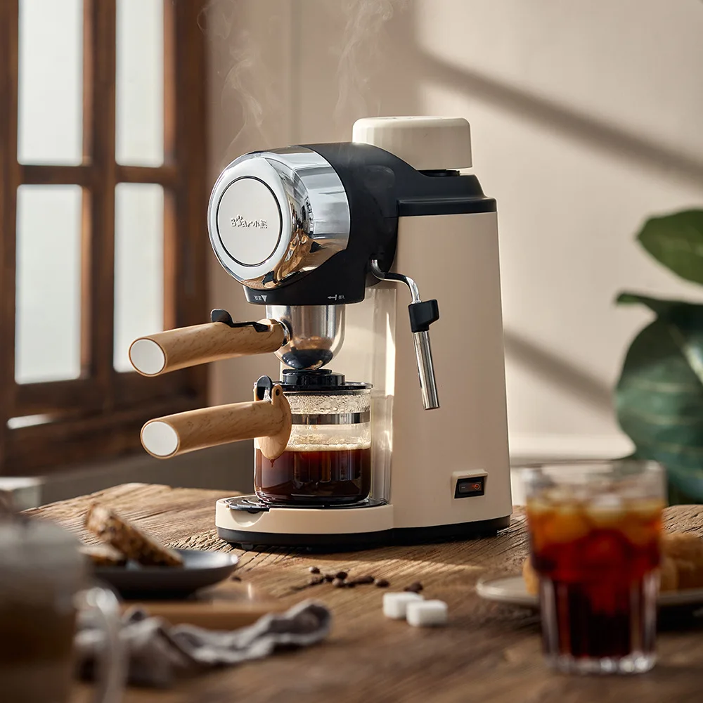Beautiful Red Italian Style Automatic Coffee Machine for Home and Hotel Electric Power Source US Plug Free Sample Available