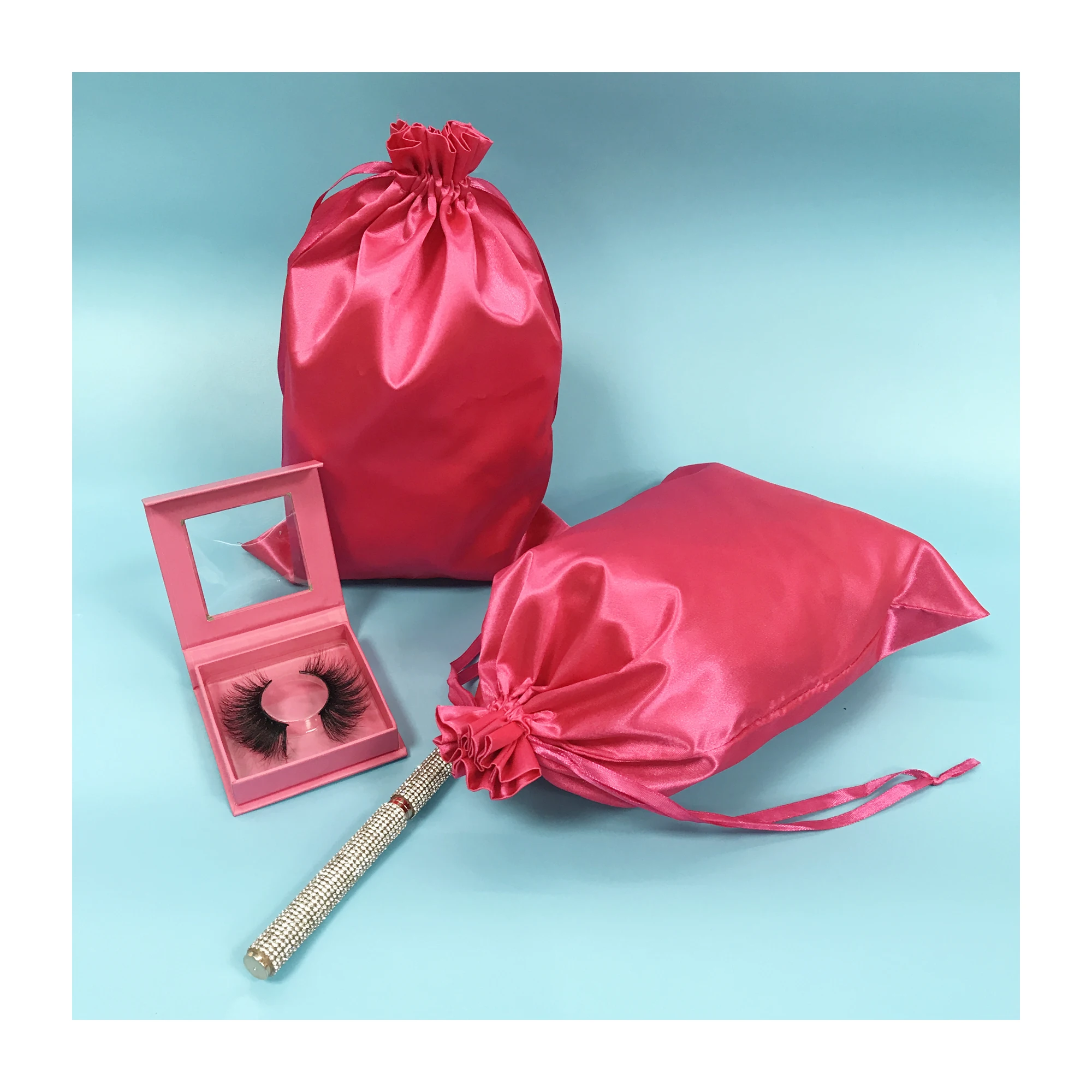 free logo custom shoe hair boxes with logo and silk bag for 100% human hair