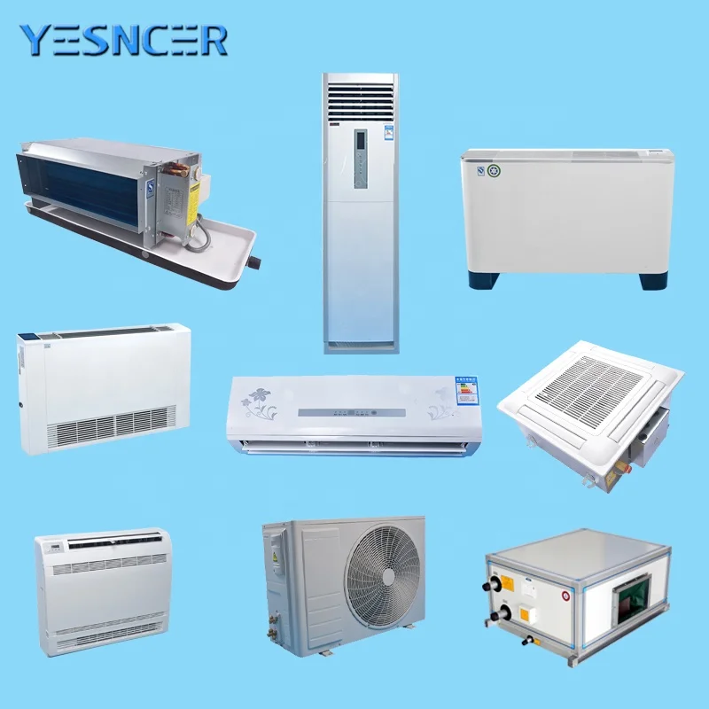 energy saving water chilled wall mounted floor standing ceiling exposed fan coil unit for hotel rooms