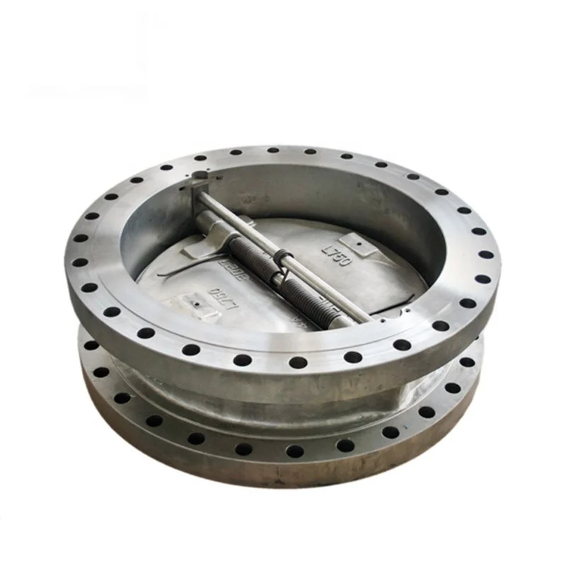 SS WCB DN1000 PN40 double-leaf flanged dual plate check valve