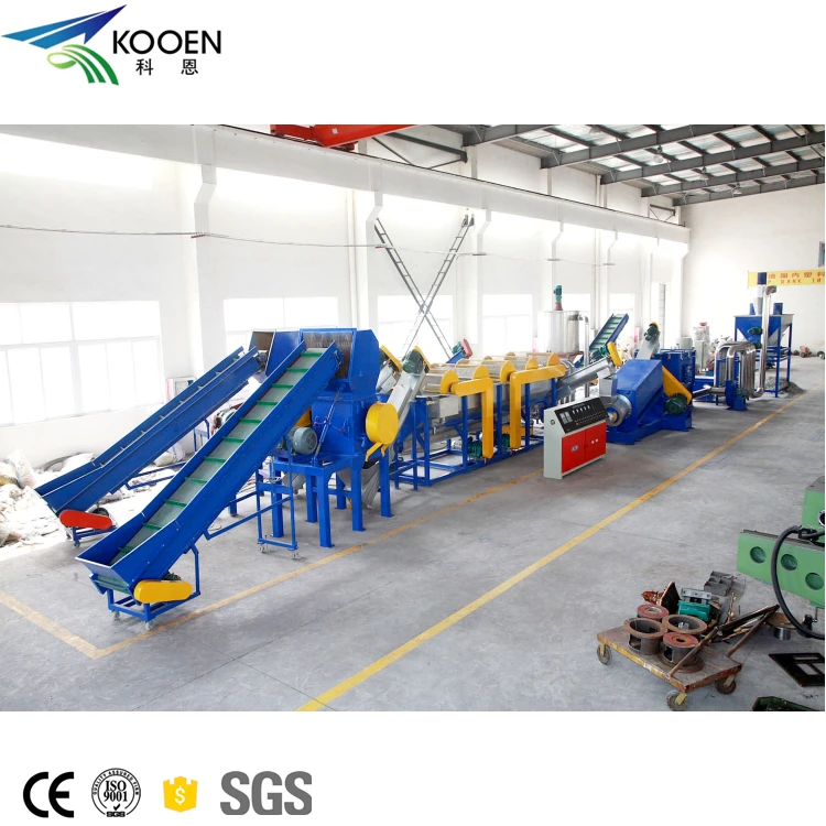 Waste Hdpe Ldpe Lldpe Film Pp Woven Bags Plastic Washing Recycling Machine Plant Line