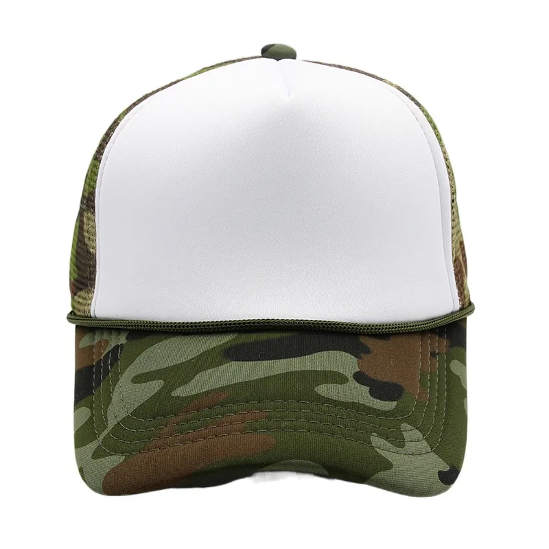 Embroidery Custom Logo Plain Colorful Sports Camo Rope Organizer Gallery Dept Trucker Cap Fitted Mesh Foam Trucker Hat Blank
