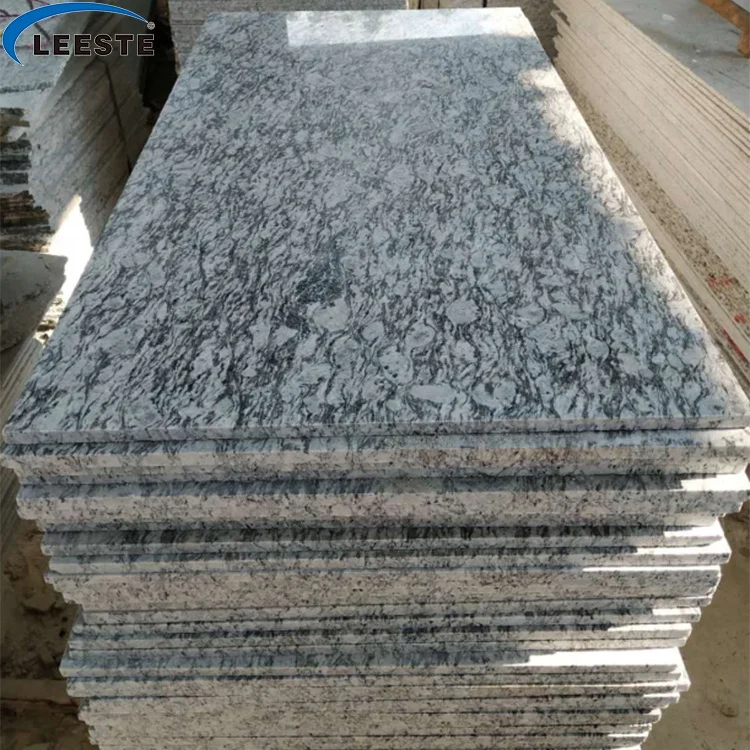 China Cheap Sea Wave Flower Grey Granite for Flooring Tiles Staircases Paving Stone Countertop Window Sills