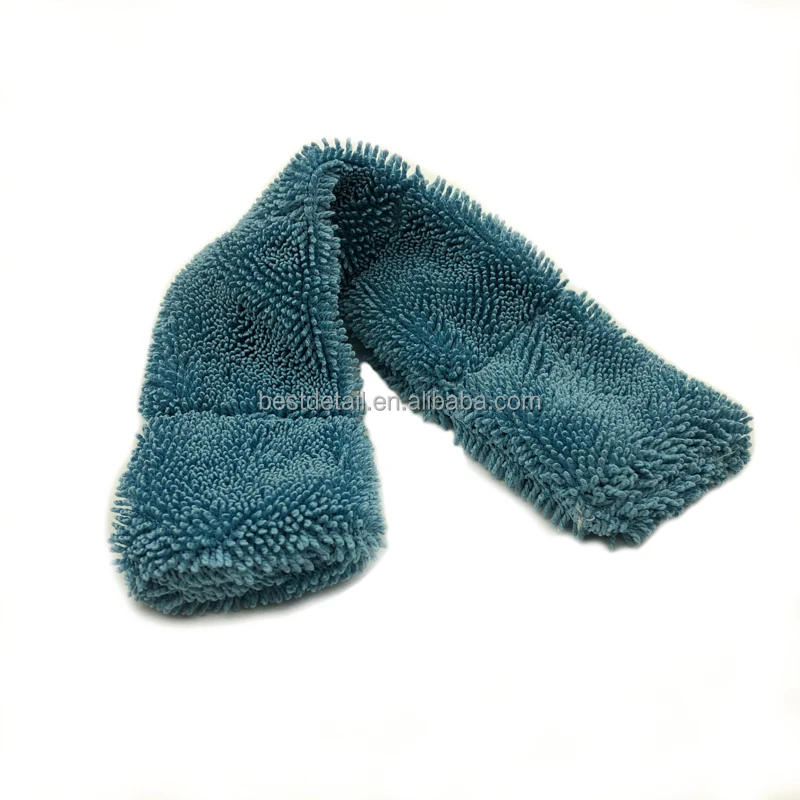 Plush Twisted Microfiber Car Drying Towel with Magnet Auto Detailing Wash , Dry The Side Mirror Door Handle Emblem License Plate