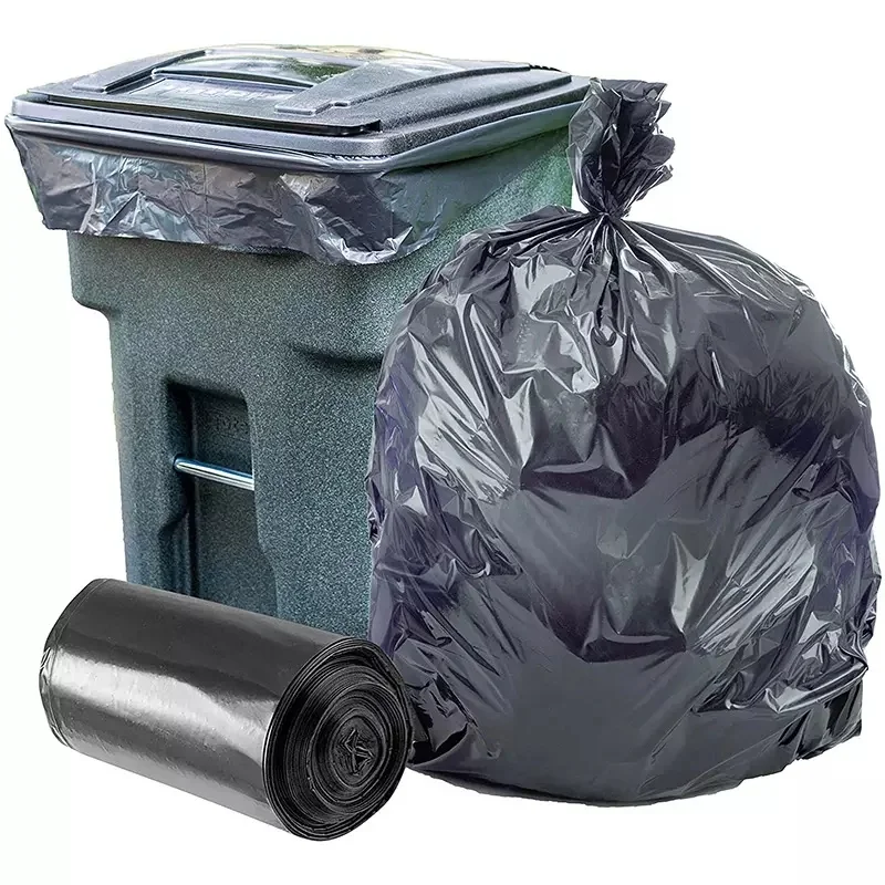 120 Liter Bags On Roll Trash High Quality 2 Mil Super Big Capacity 100% Biodegradable Plastic Black Garbage Bags