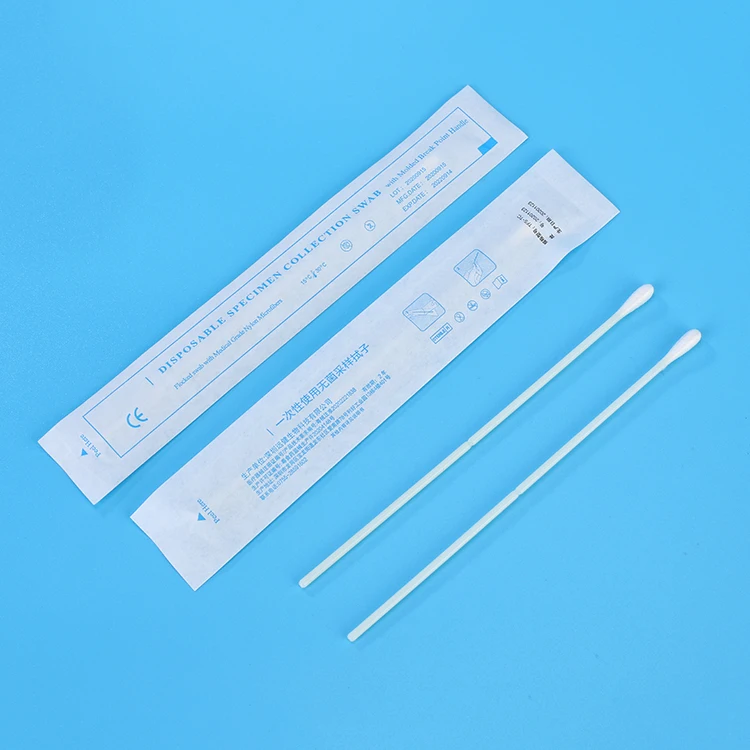 
Custom medical collecting transport nose sampling nasopharyngeal nasal rayon dacron/viscose swabs 