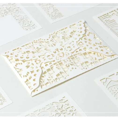 
2020 hot selling can be customized cutting lace invitation card 