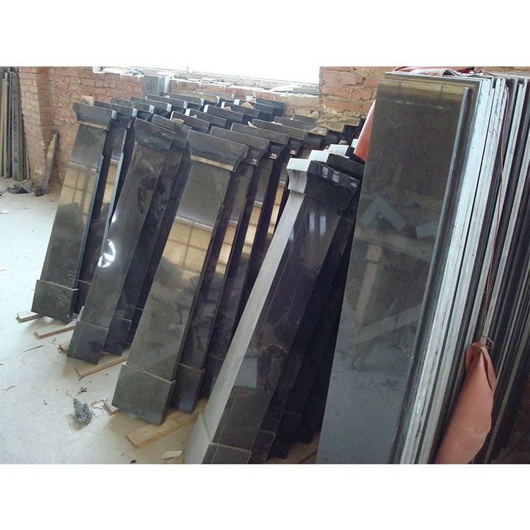 Индивидуальный размер низкая цена сочлененный камин очаг черный гранитный задняя панель