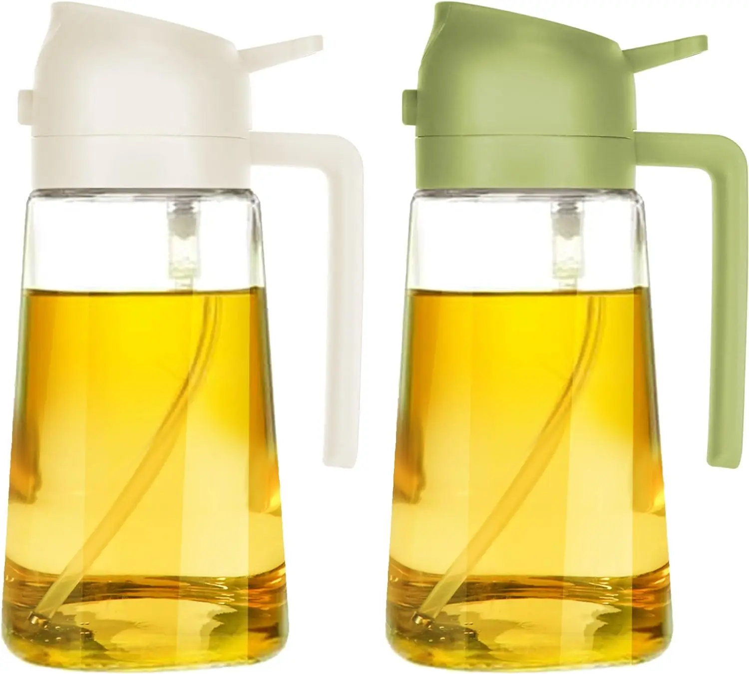 2 in 1 Glass Oil Mister Cooking Glass Spray Oil Control Container Dispenser Olive Oil Sprayer Bottle For Kitchen