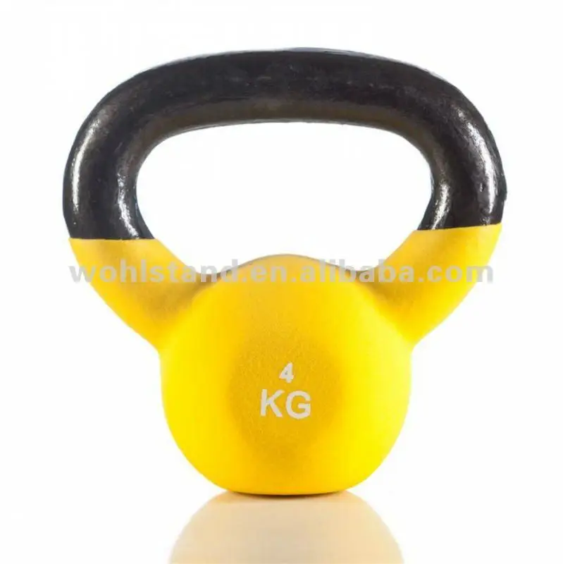 Colored neoprene kettlebells