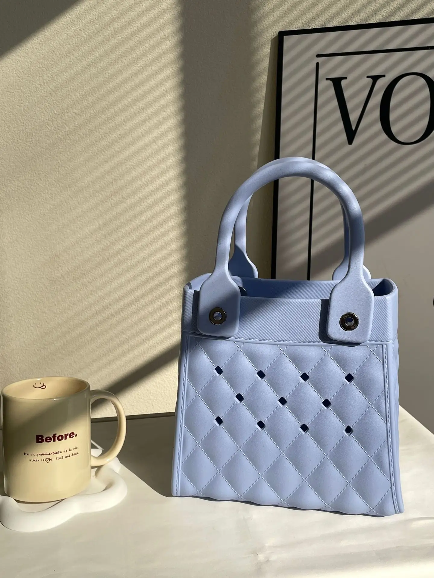 2024 Silicone Open Tote Bags Trend Women Fashion Eva Bags Rubber Shopping Beach Handbags