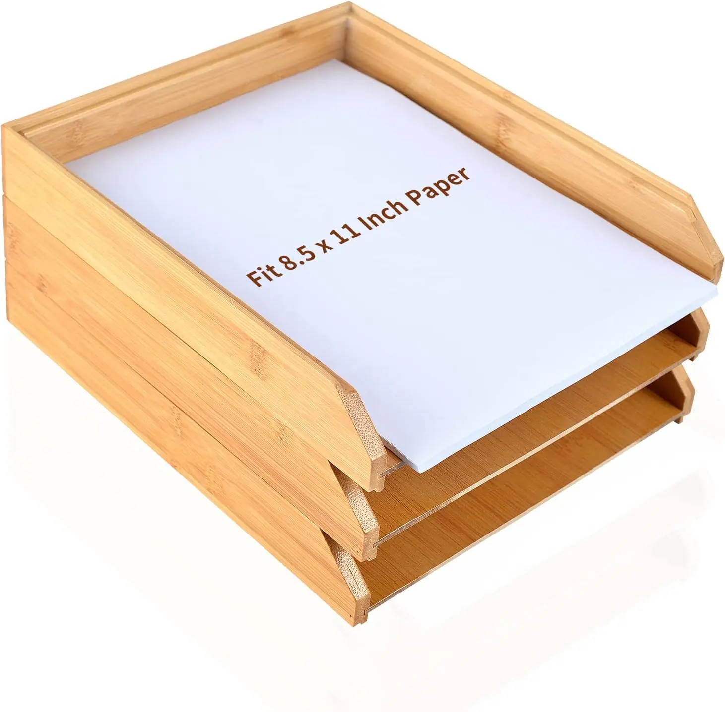 3 Pieces Letter Size Stackable Organizer  Desk Organizer Trays Paper  Office School Classroom Letter A4 Size Magazine
