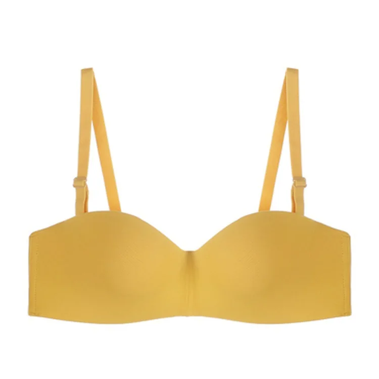 New Girls Half Cup Non Slip Silicone Bra Push Up Strapless Tube Bra