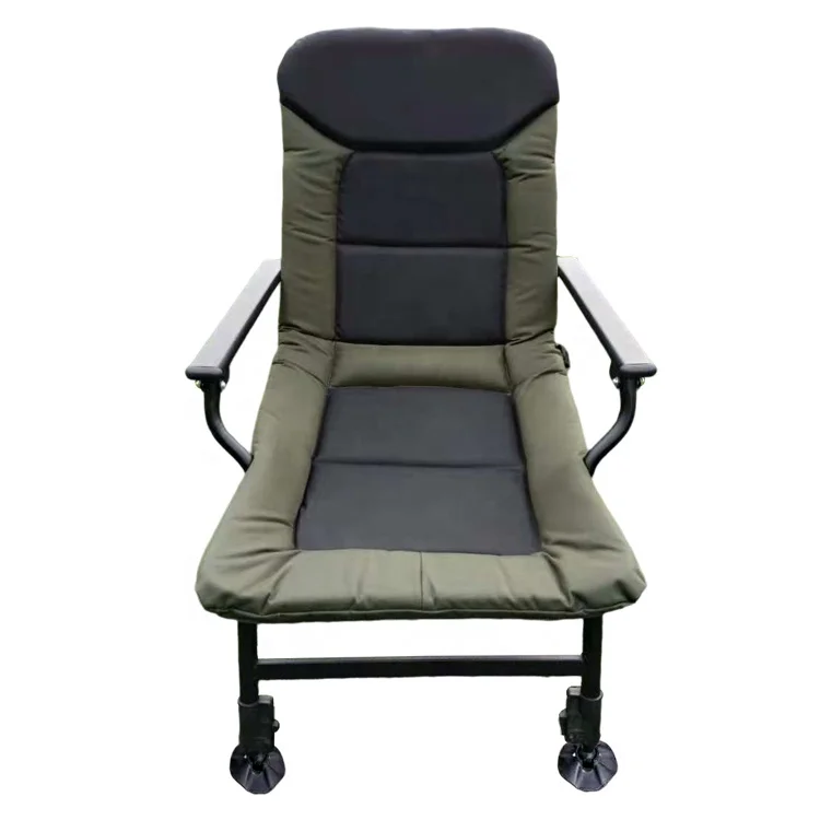 Outdoor Fishing Products Camping Hiking Carp Fishing Steel Bed Chair for Carp Fishing