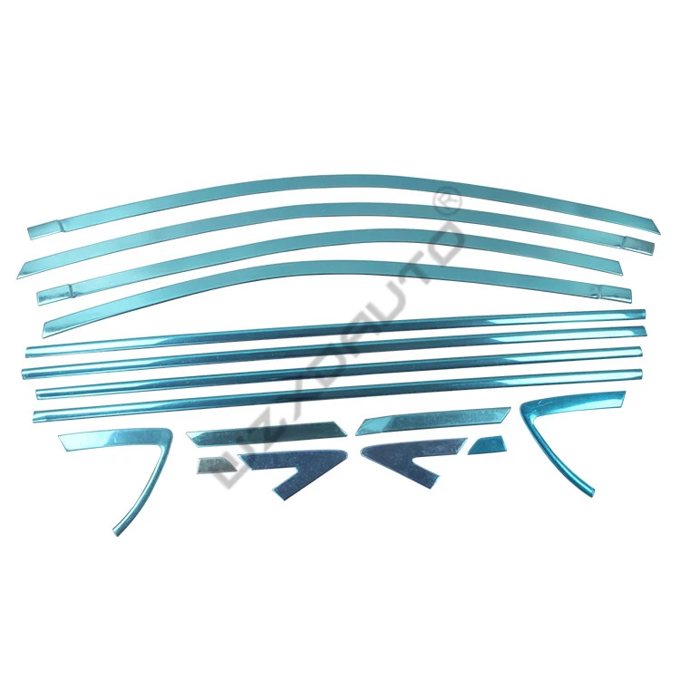 WZXD Accessories 16pcs Trimming Glass Window Garnish Car Styling Stainless Steel Trim For Vios Yaris Sedan 2014 2015 2016 2017