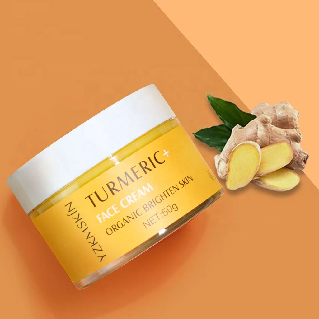 OEM Private Label skin care Whitening Freckle Removing Anti Acne 100% Organic Turmeric Face Cream