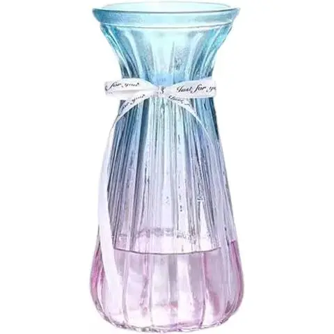 Wholesale Gift Glass Bud Vases Colored Mini Decor Vintage Home Wedding Glass Bottles Flowers Small Vases