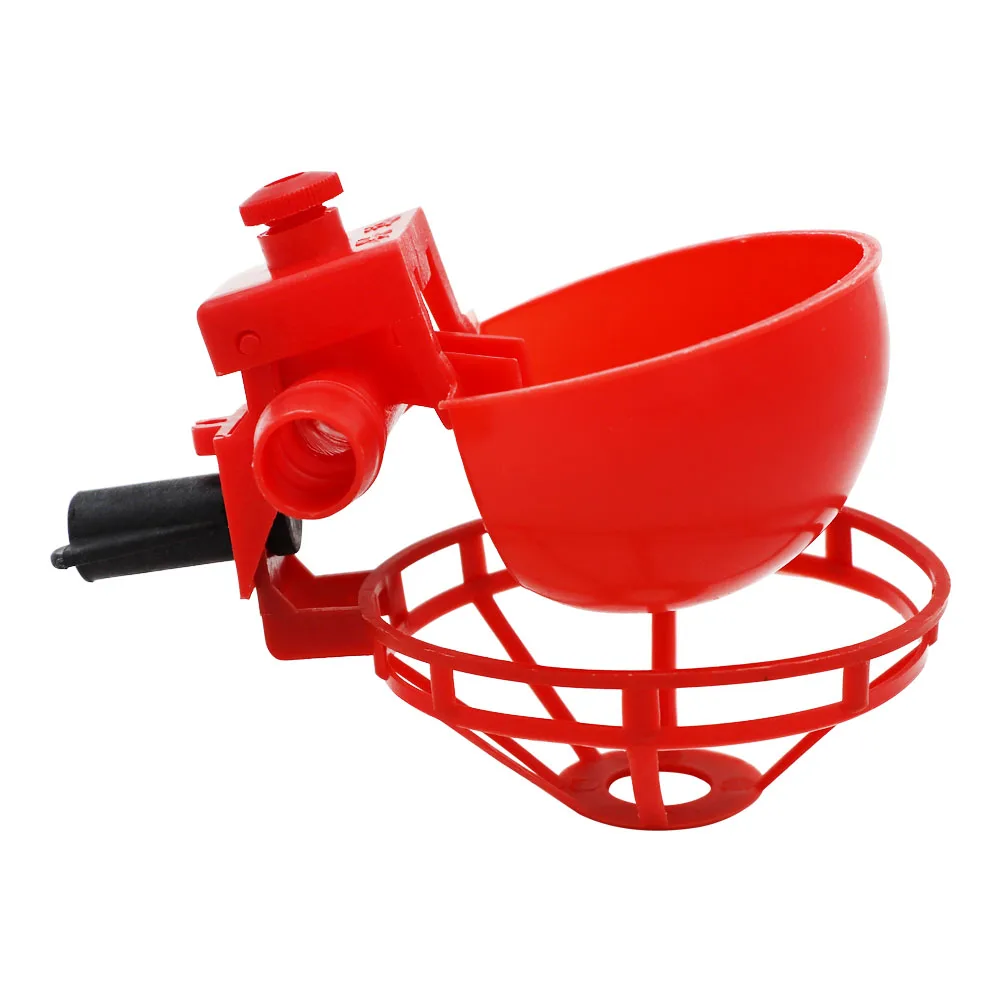 Пластиковая Красная Автоматическая миска для воды цыплят уток птицы голубей маленькая домашних животных с фильтром