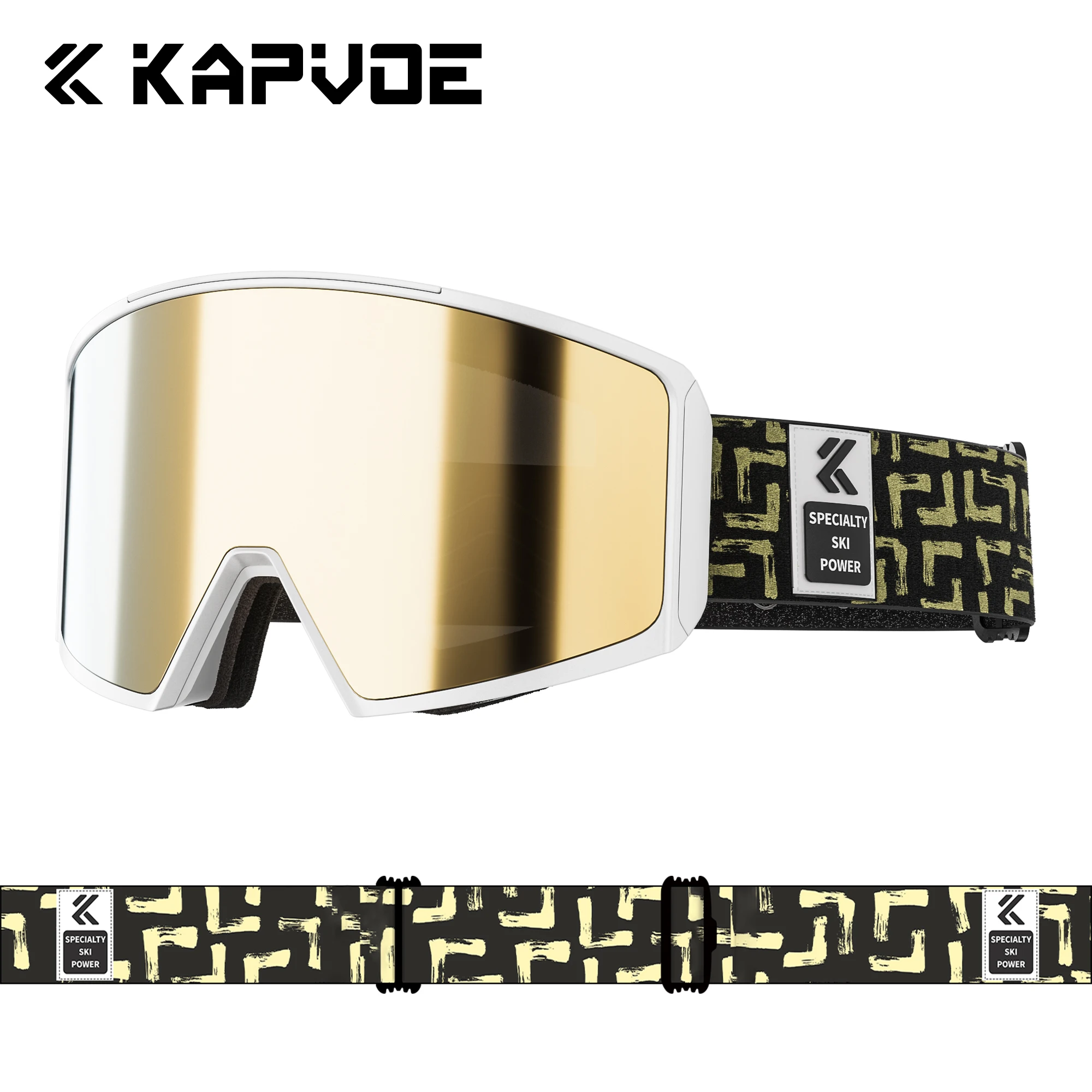 Профессиональные горнолыжные очки с защитой от ультрафиолета и ультрачеткими зеркальными линзами покрытием Revo для максимальной четкости