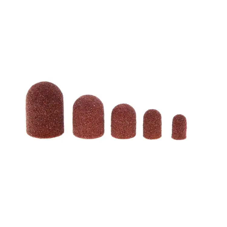 Low Price Brown 5mm 7mm 10mm 13mm 16mm Pedicure Sanding Caps For Podiatry Foot Polishing