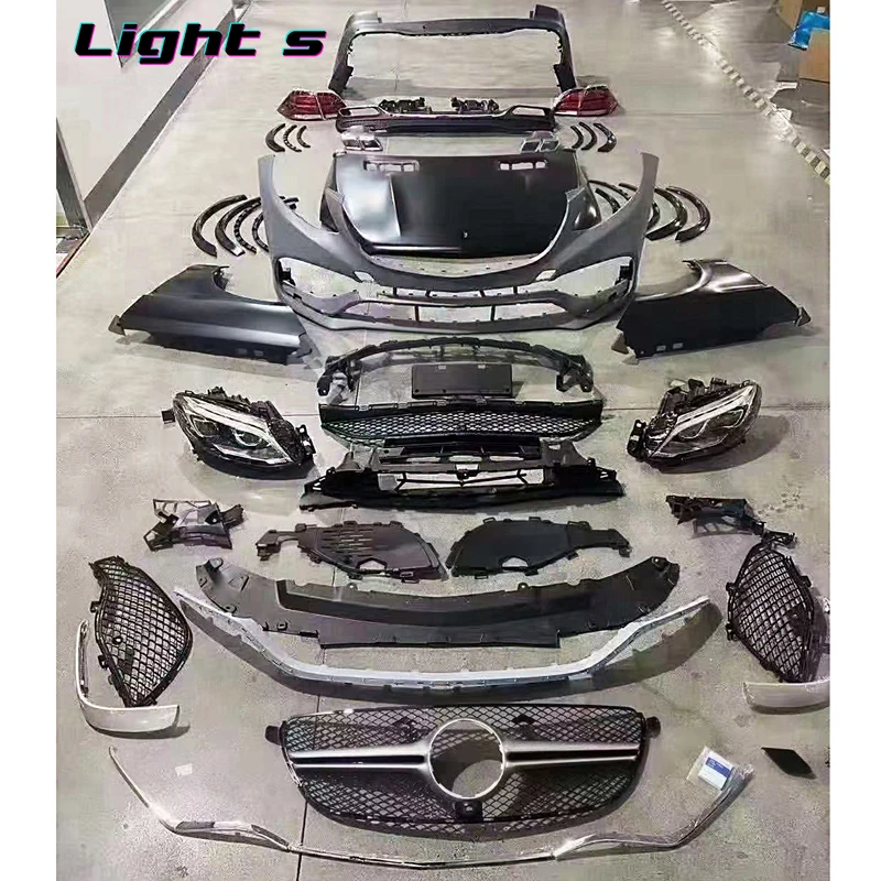 Hot selling body kit for Mercedes Benz ML W166 upgrade to GLE63 Model with front/rear bumper assembly Grille
