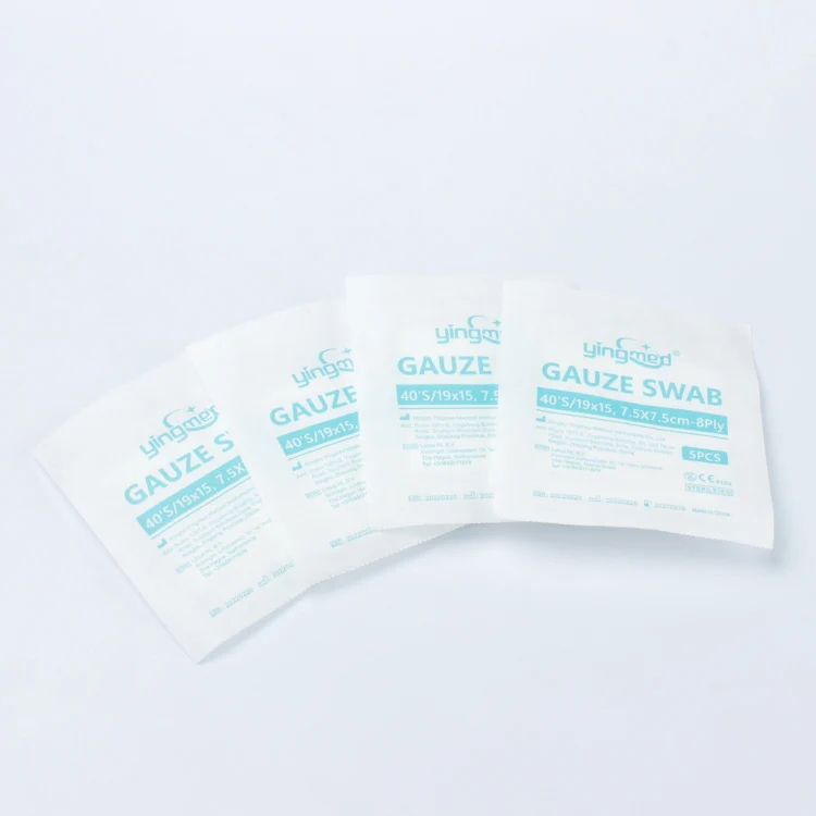 100% cotton disposable sterile gauze swab pad with or without x-ray