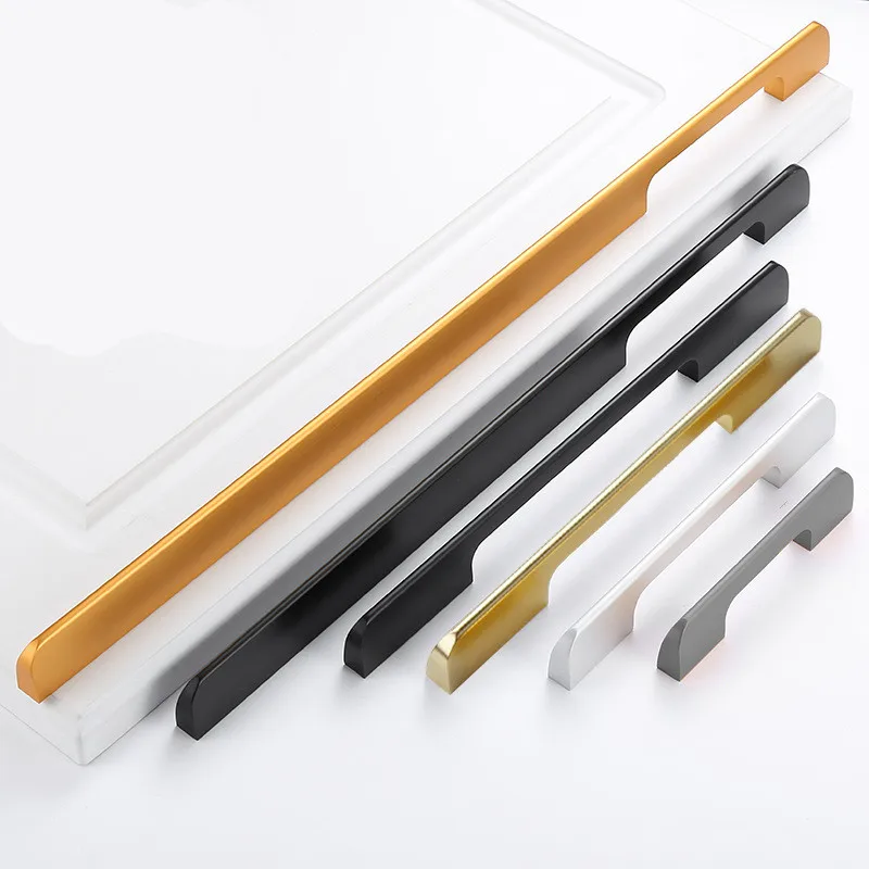 DP-34A Wholesale Furniture Fittings Aluminium Long Gold Handle Wardrobe Handle (Foshan Kosin Factory)