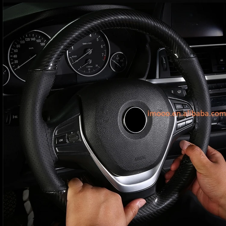 Кожаная оплётка для руля из углеродного волокна