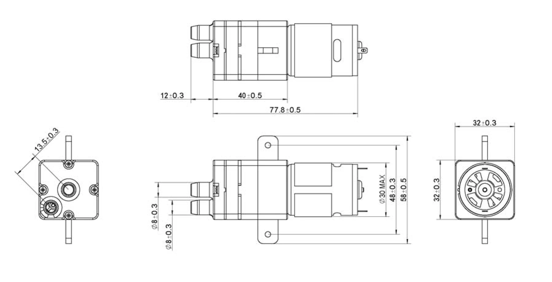 Acid Resistant Low Consumption Dc Mini Water Pump Miniature Hot Water Pumps For Coffee Machine